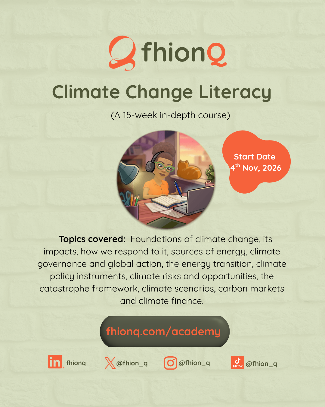 Climate Change Literacy course poster
